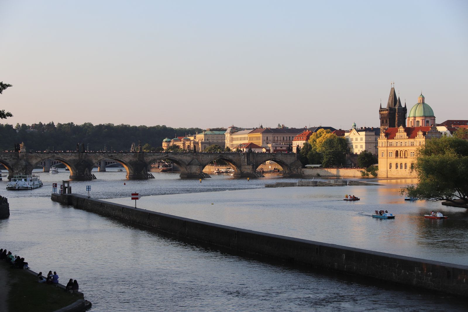Sunset over the Vltava: Summer Prague from a Boat